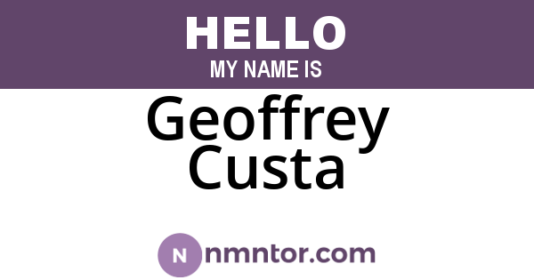 Geoffrey Custa