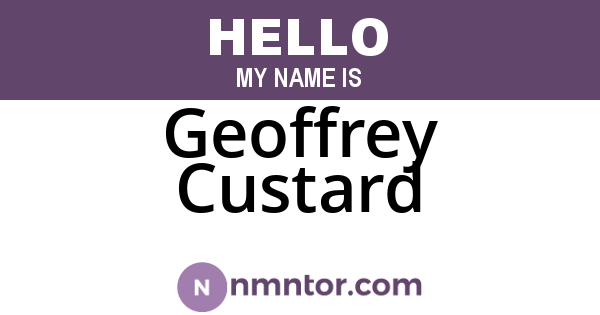 Geoffrey Custard