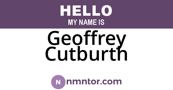 Geoffrey Cutburth