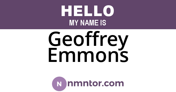 Geoffrey Emmons