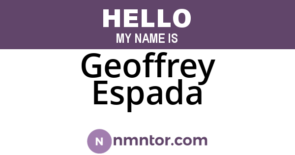 Geoffrey Espada