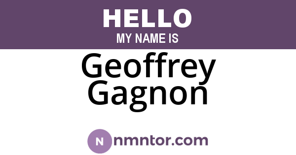 Geoffrey Gagnon