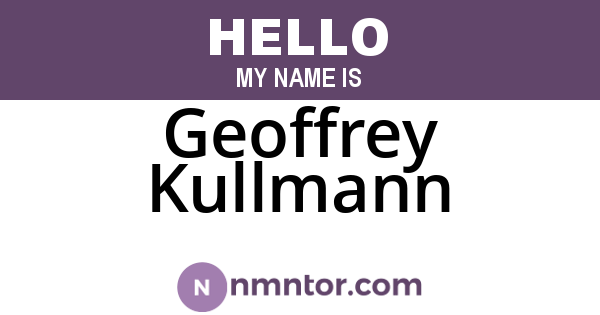Geoffrey Kullmann