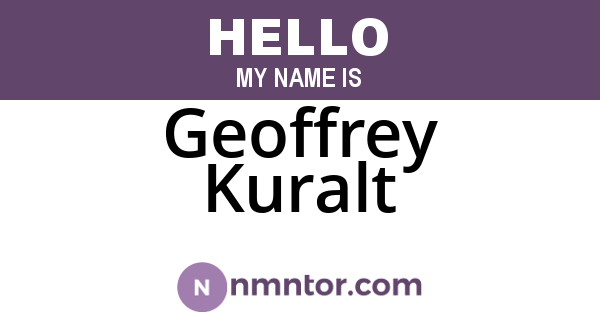 Geoffrey Kuralt