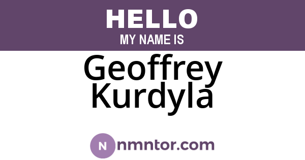 Geoffrey Kurdyla