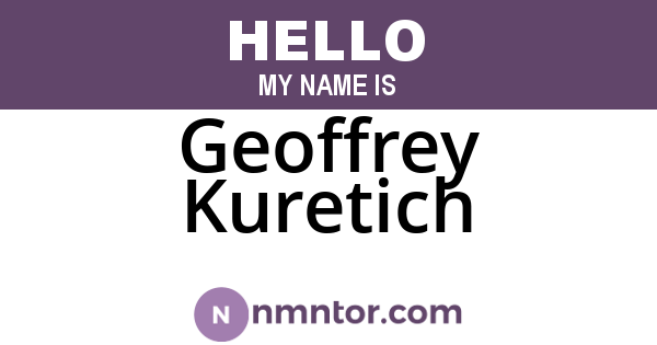 Geoffrey Kuretich