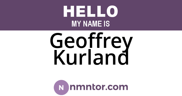 Geoffrey Kurland