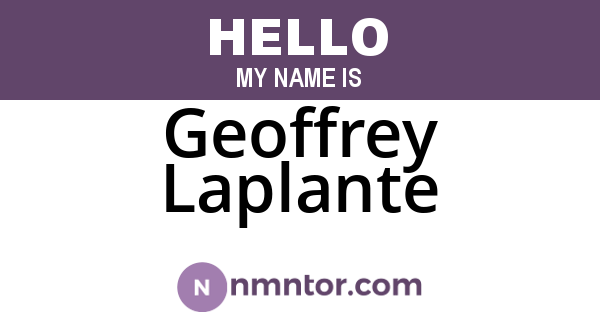 Geoffrey Laplante