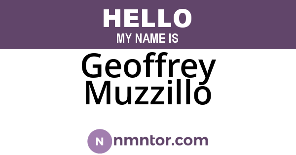 Geoffrey Muzzillo