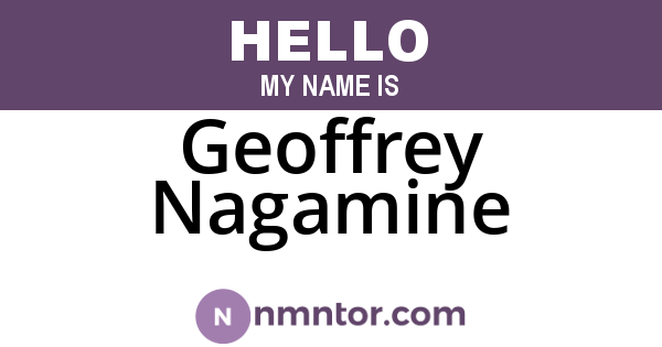 Geoffrey Nagamine