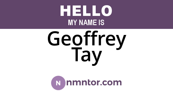 Geoffrey Tay