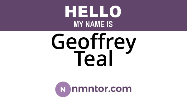 Geoffrey Teal
