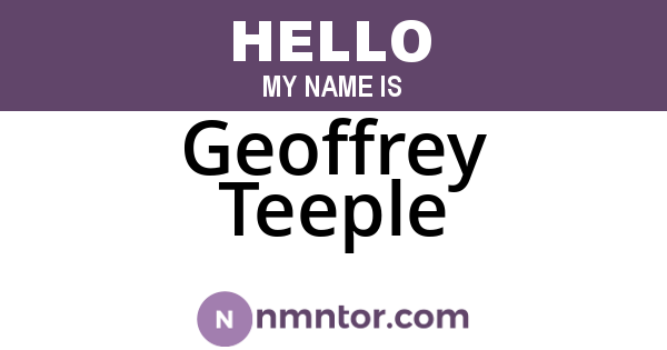 Geoffrey Teeple