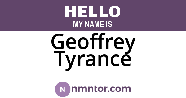 Geoffrey Tyrance