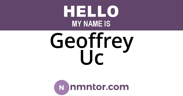 Geoffrey Uc