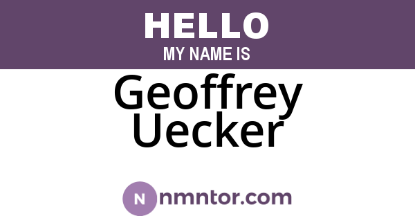 Geoffrey Uecker