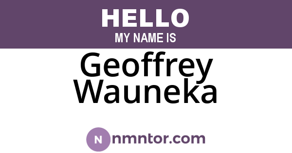 Geoffrey Wauneka