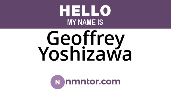 Geoffrey Yoshizawa