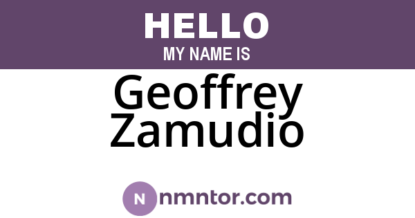 Geoffrey Zamudio