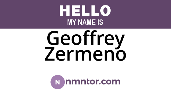 Geoffrey Zermeno