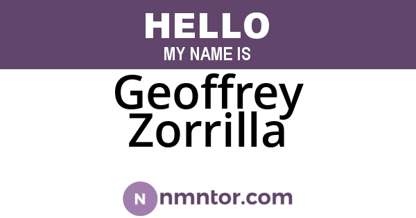 Geoffrey Zorrilla