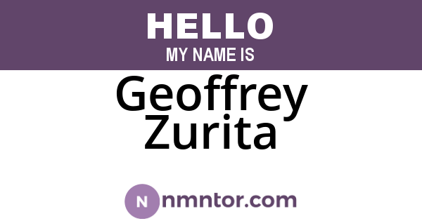 Geoffrey Zurita