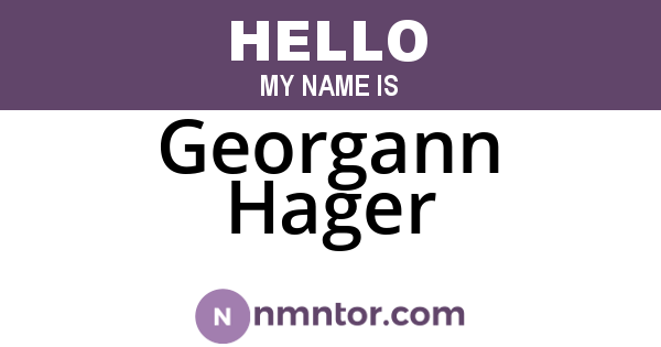 Georgann Hager
