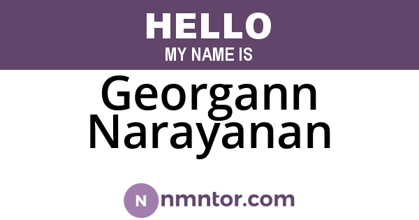 Georgann Narayanan
