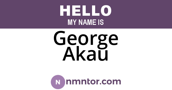 George Akau