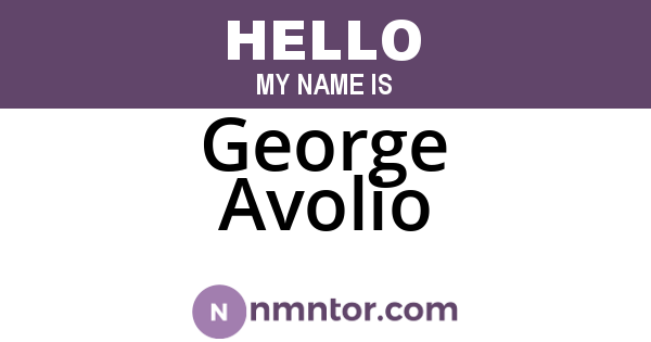 George Avolio