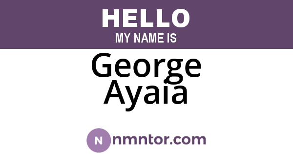 George Ayaia