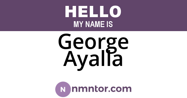 George Ayalla