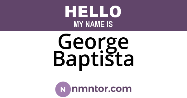 George Baptista