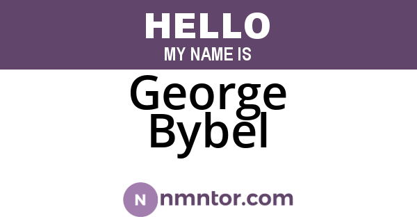George Bybel