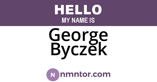 George Byczek