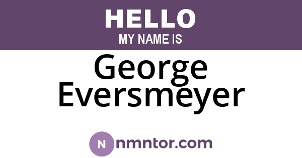 George Eversmeyer
