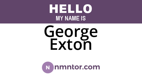 George Exton