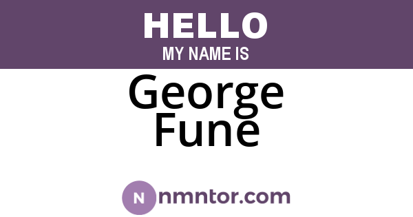 George Fune