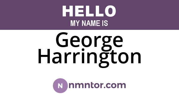 George Harrington