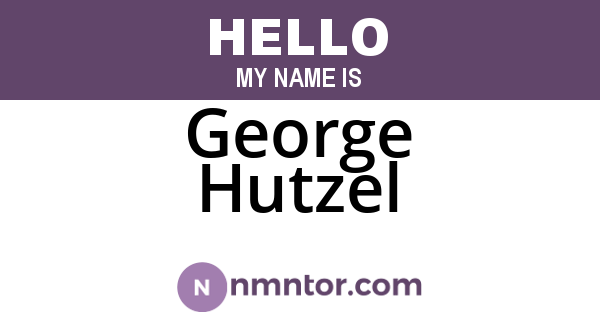 George Hutzel