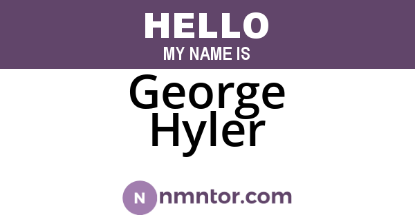 George Hyler