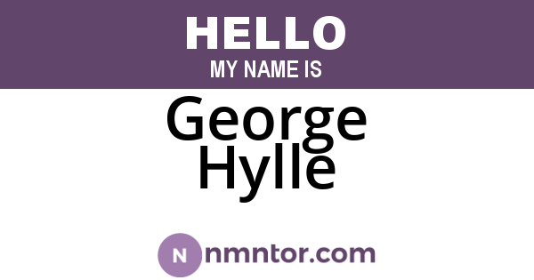 George Hylle