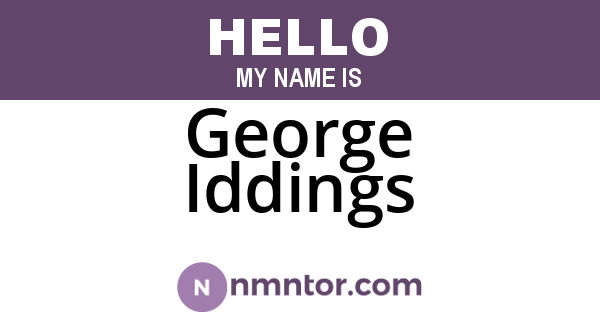 George Iddings