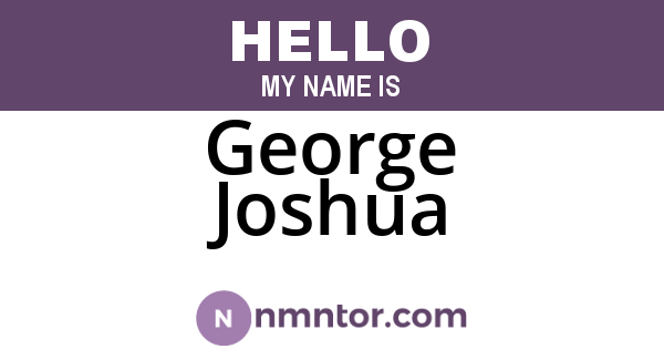 George Joshua