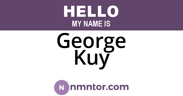 George Kuy