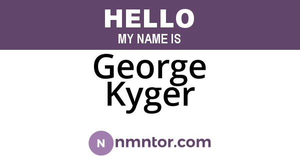 George Kyger
