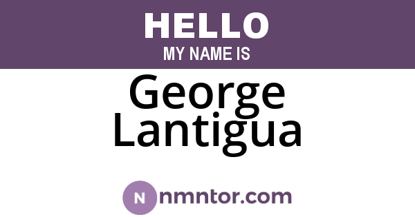 George Lantigua