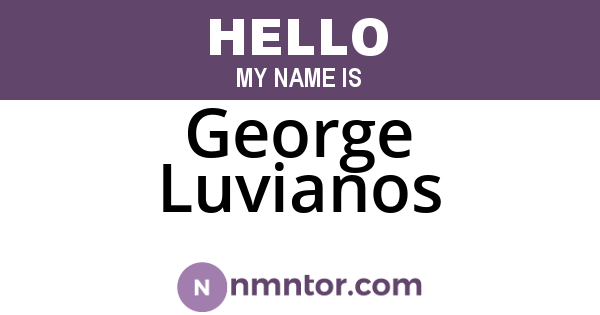 George Luvianos