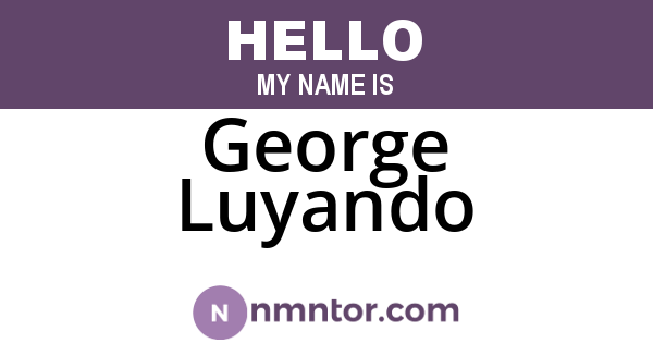 George Luyando