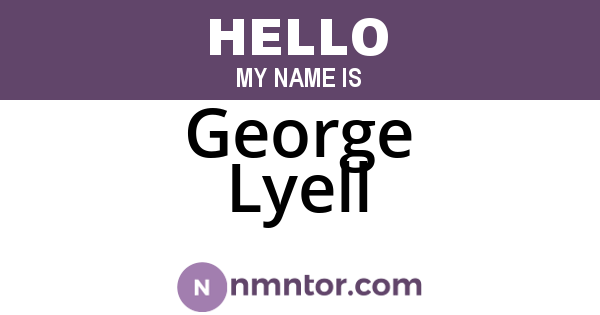 George Lyell
